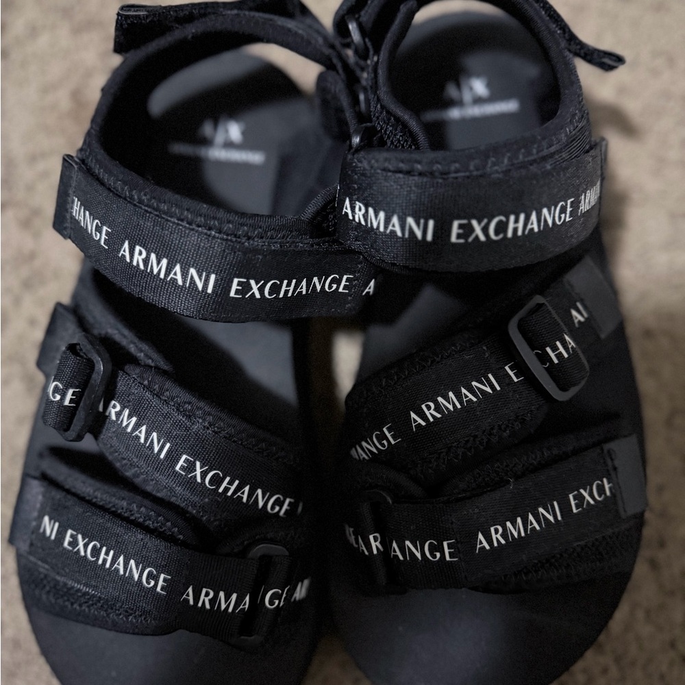 Armani Exchange  Black Sandals